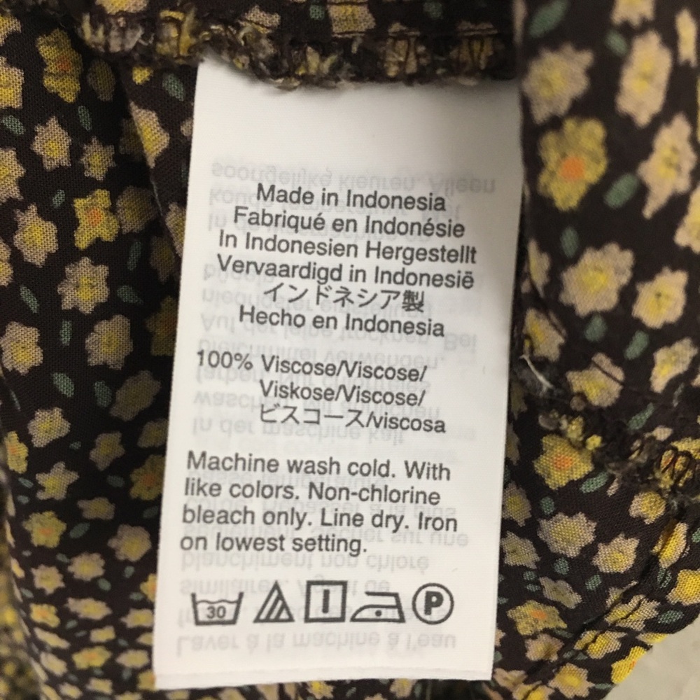 Madewell Easy Bitsy Floral Midi Dress Petite Small Yellow Spring Relaxed Fit - Picture 8 of 12
